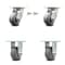 Service Caster 4 Inch Kingpinless Thermoplastic Rubber Wheel Caster Swivel Locks 2 Rigid, 2PK SCC-KP30S420-TPRRF-BSL-2-R-2 - alternate 2